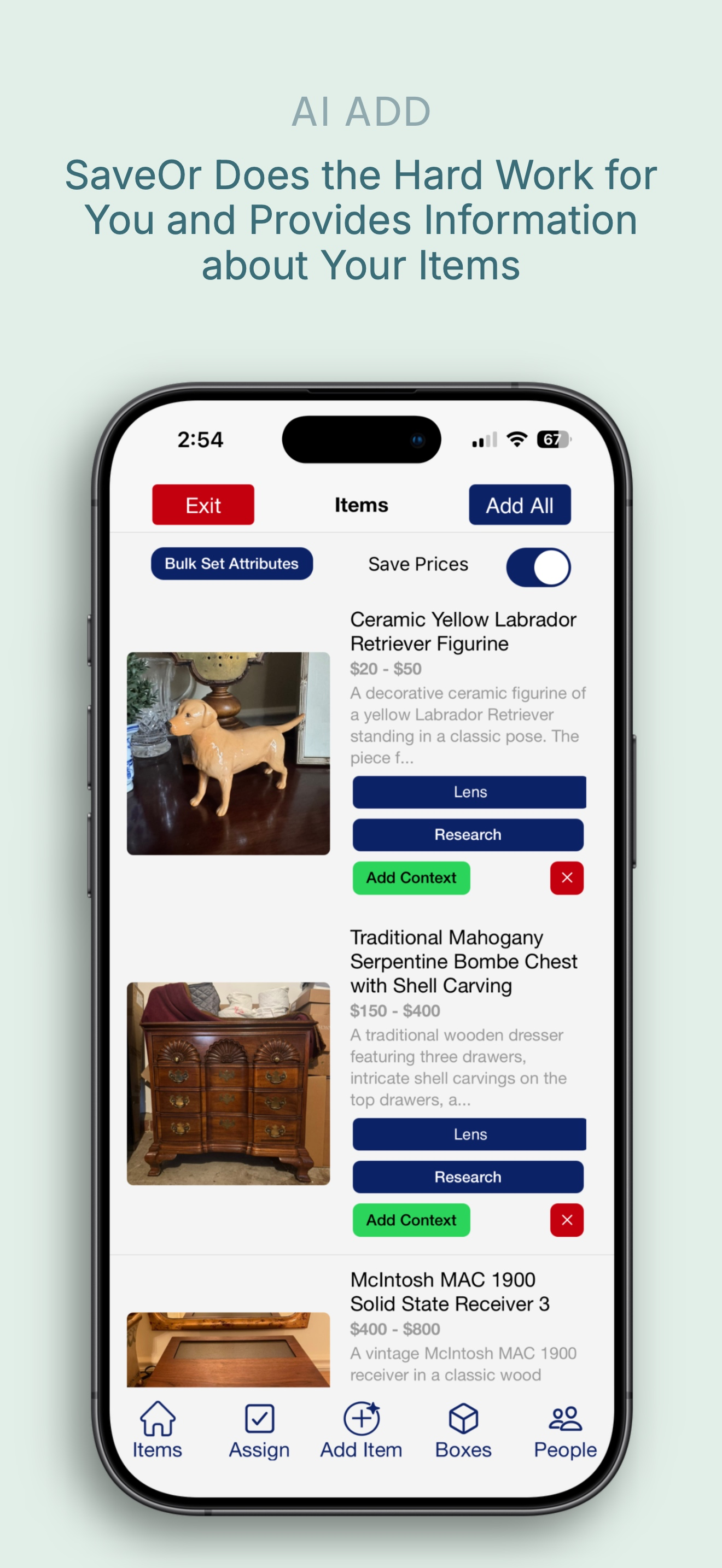 SaveOr: Home Inventory App