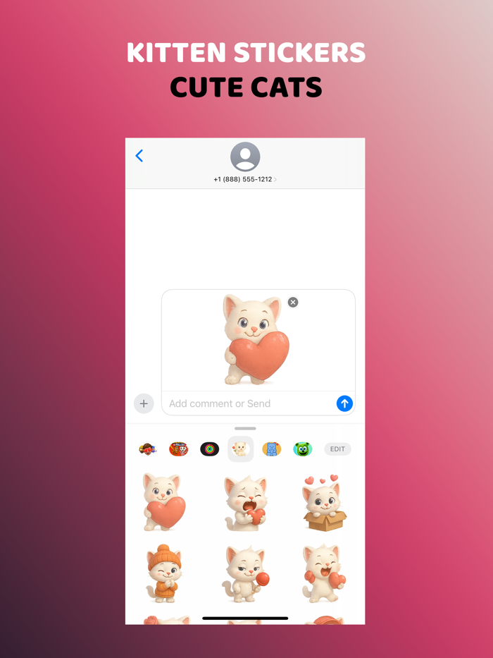 Cute Cat and Kitten Stickers