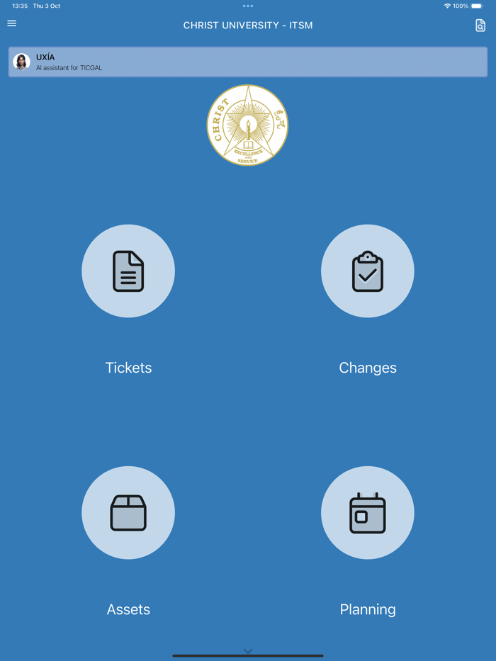 CHRIST UNIVERSITY - ITSM