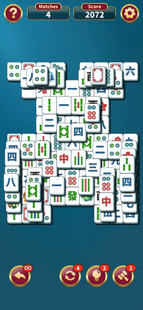 Mahjong Solitaire: Match Game - Observe the game's intuitive display of current progress with updated match and score counters, allowing players to easily monitor their performance.