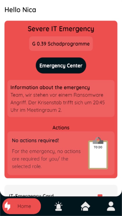 Nica Alarm App