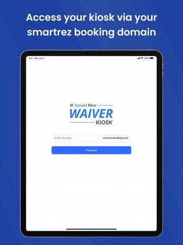 SmartRez Waiver Kiosk iPad screenshot