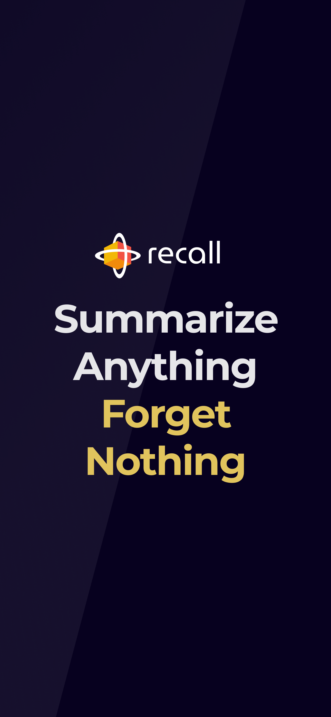 Recall: Summarize & save