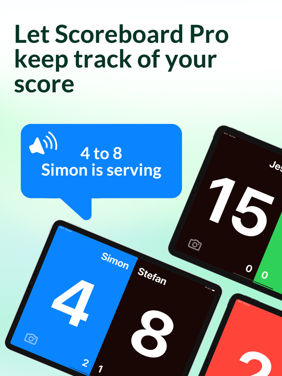 Table Tennis Scoreboard Pro iPad screenshot 1 - Sports app