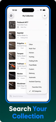 Scales: Knife Tracker iPhone screenshot