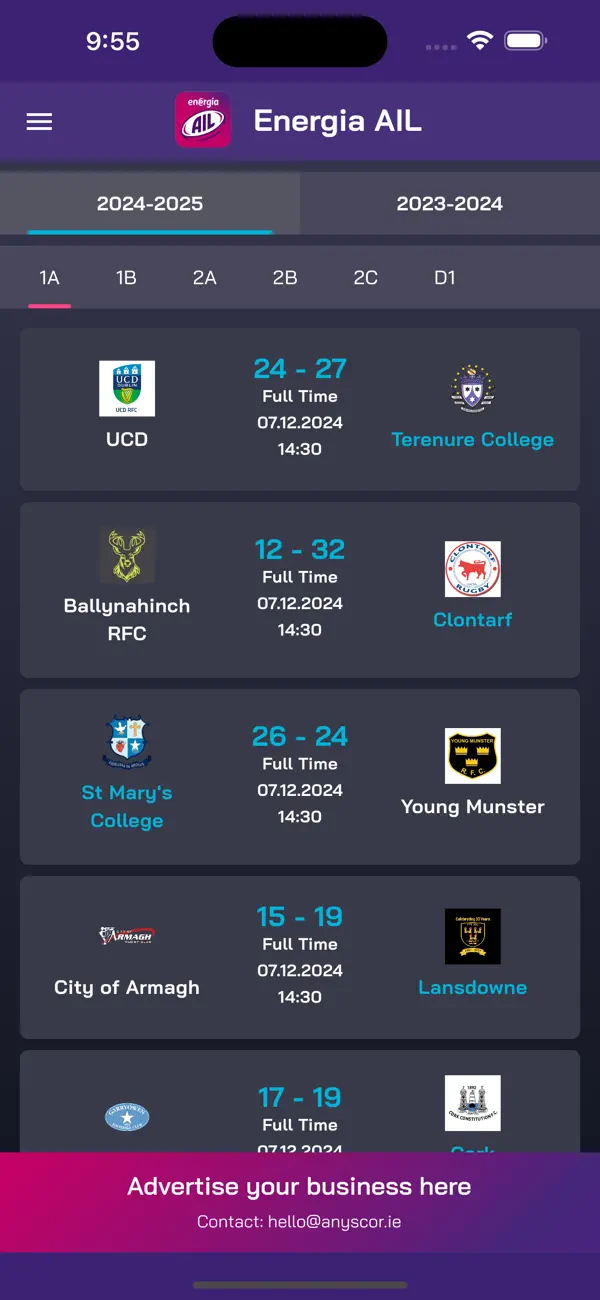Screenshot #1 pour Anyscor: Live Sports Scores