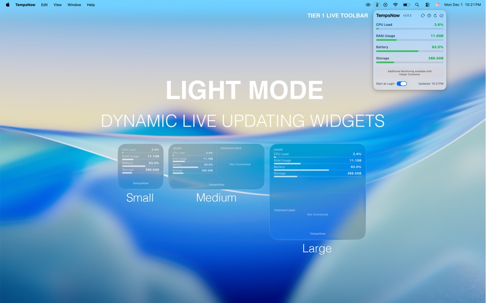 #3. TempsNow (macOS) Podle: ROHAN RAMESH IYER