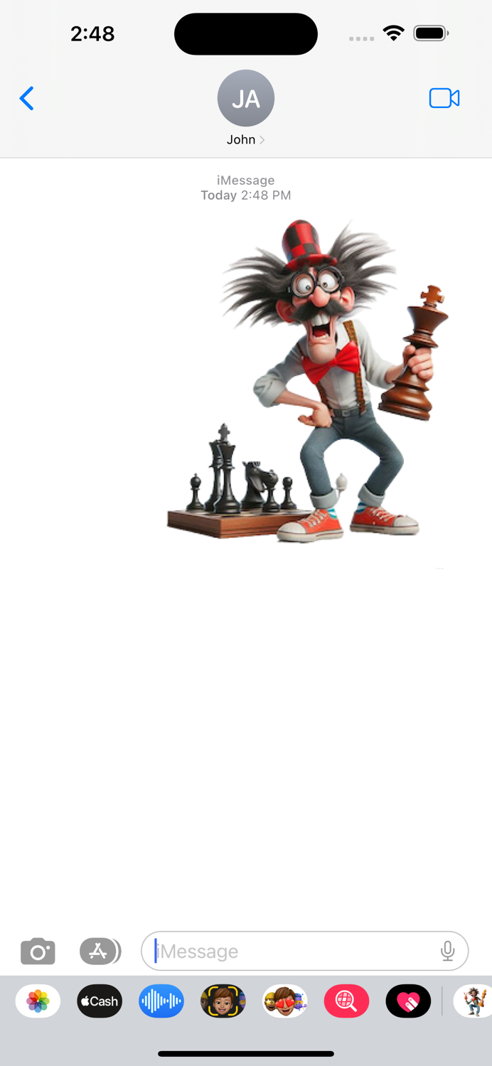 Goofy Chess Player Stickers