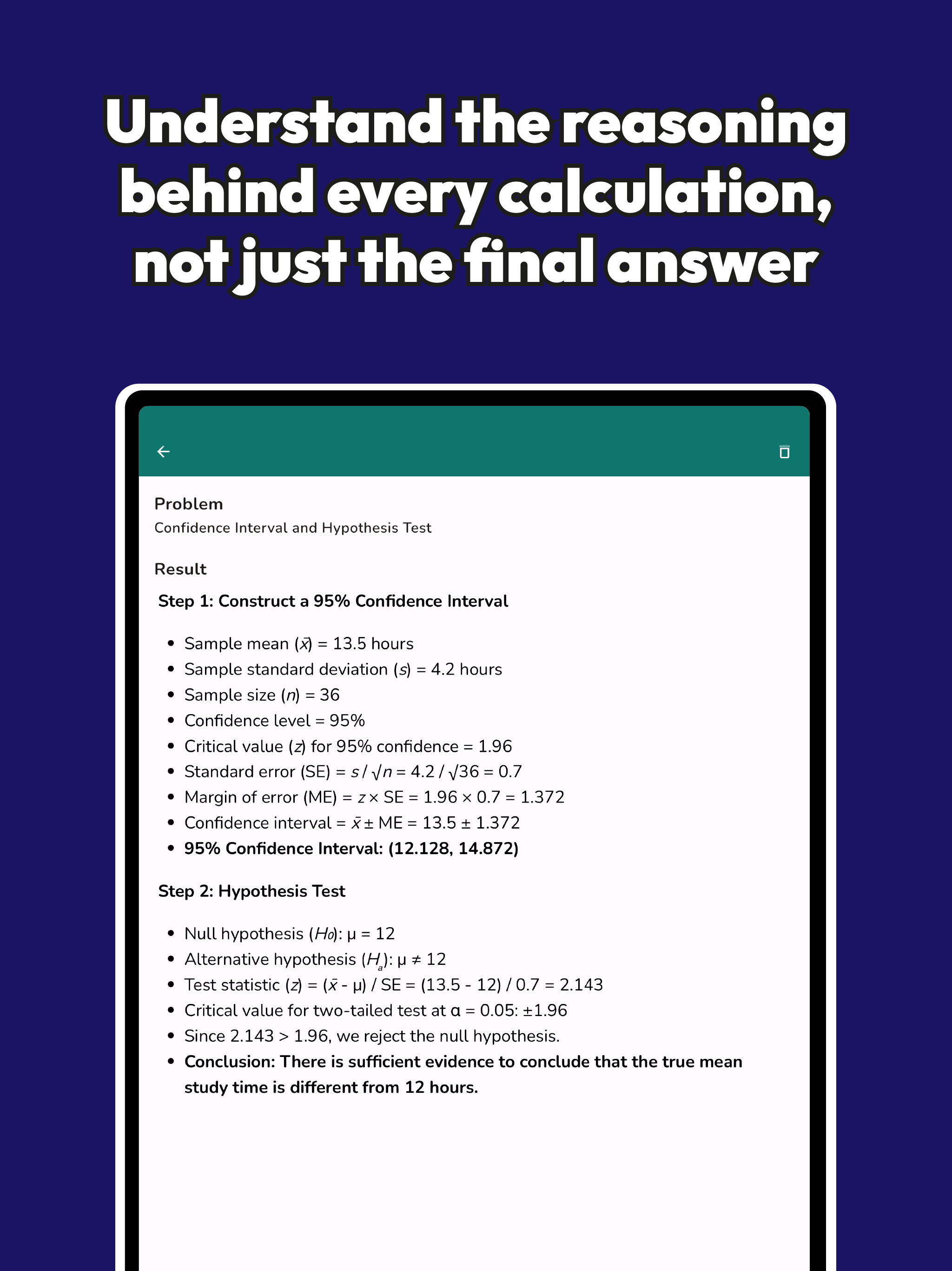 Statistics Problem Solver