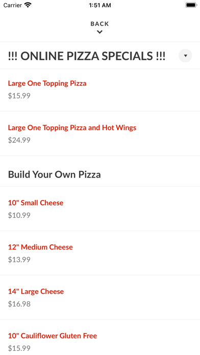 Alex's Pizza Palace iPhone screenshot 3 - Food & Drink app