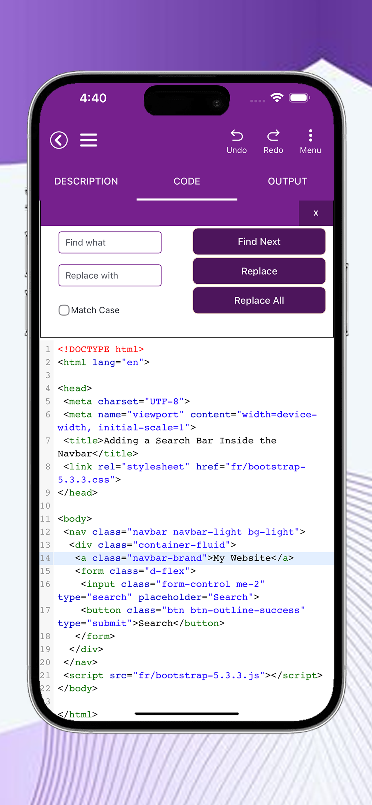 Bootstrap Code Play screenshot 4