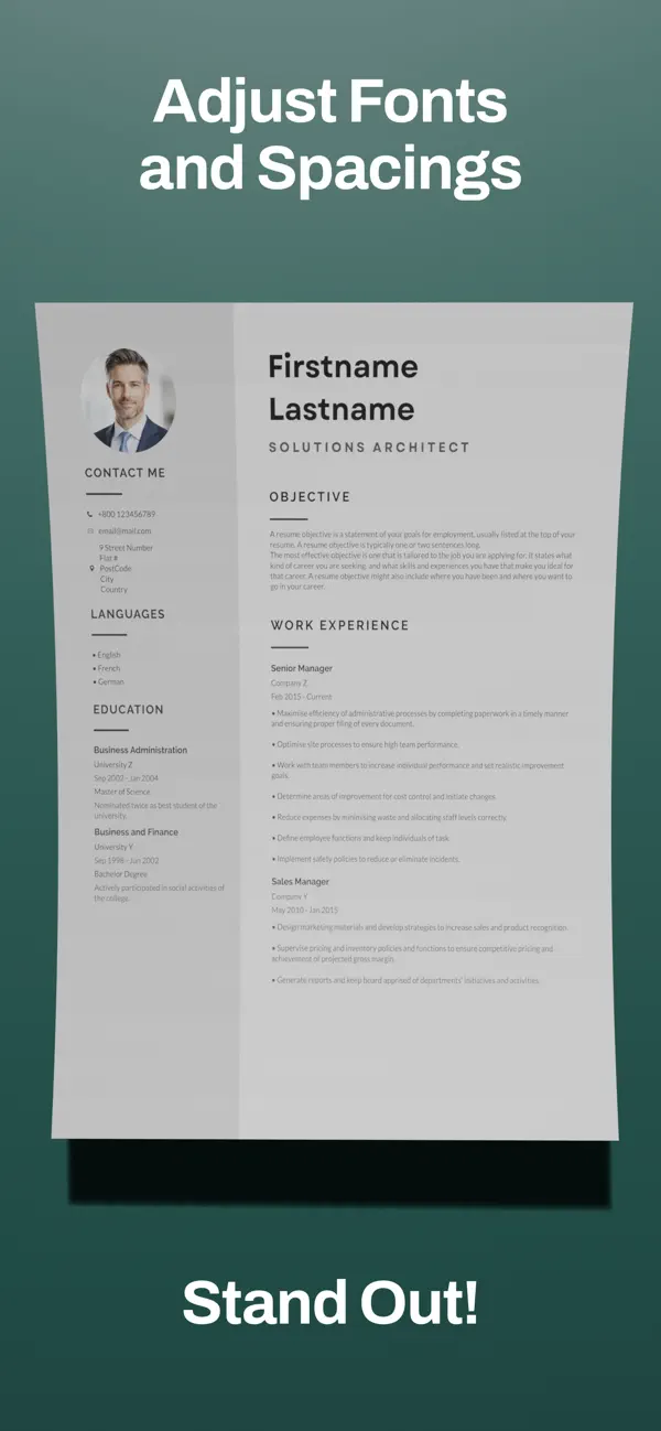 Screenshot #3 pour Professional Resume Builder