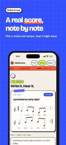 MeloFrame: Melody Poster iPhone screenshot
