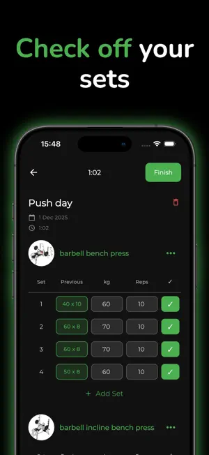 GymGainz: Workout tracker screenshot 4