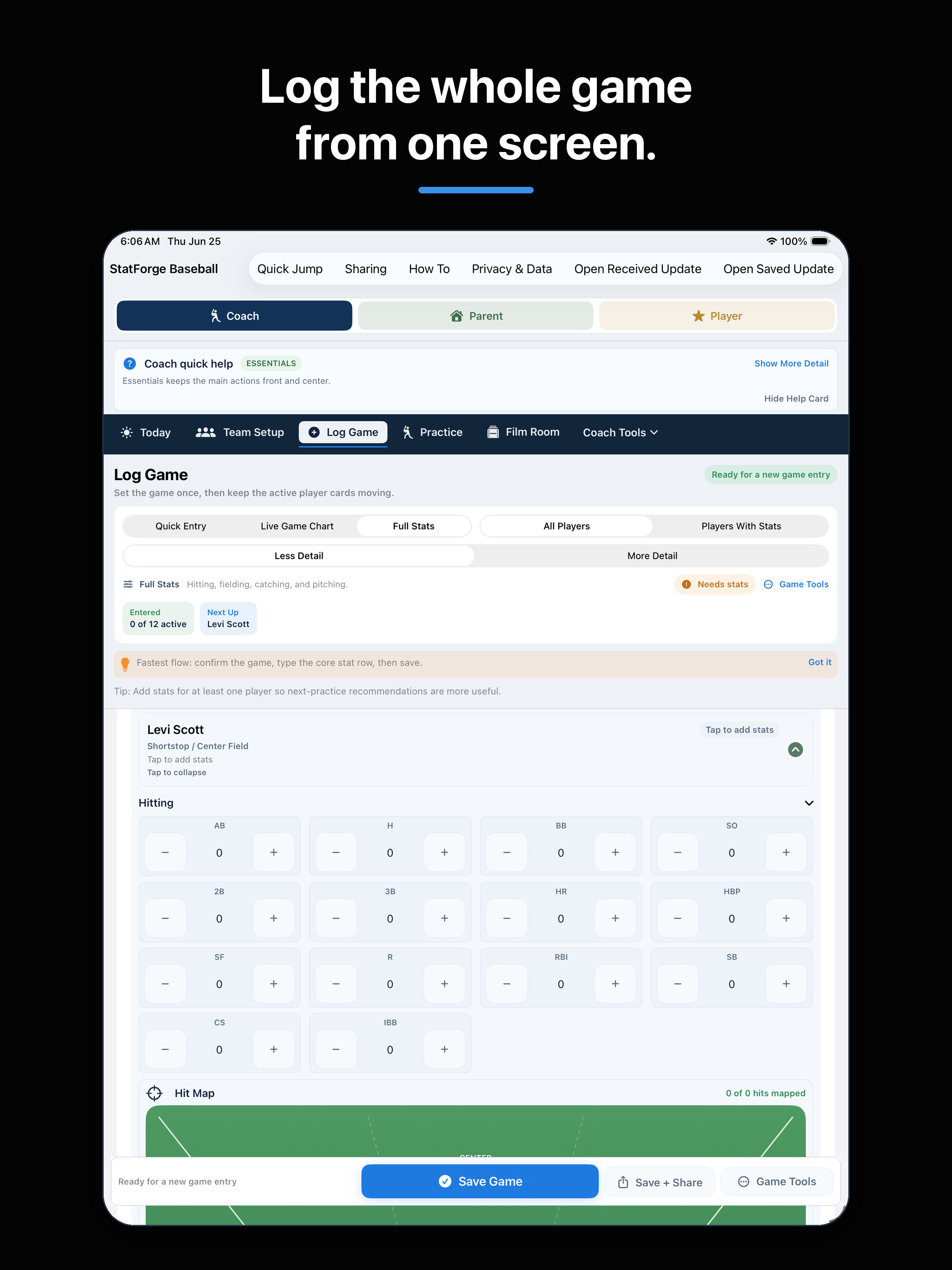 StatForge Baseball