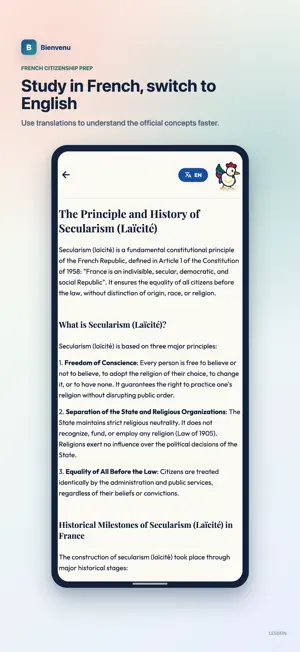 Bienvenu: French Civics screenshot 2