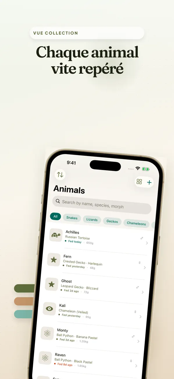 Screenshot #2 pour Suivi Reptile - Cage