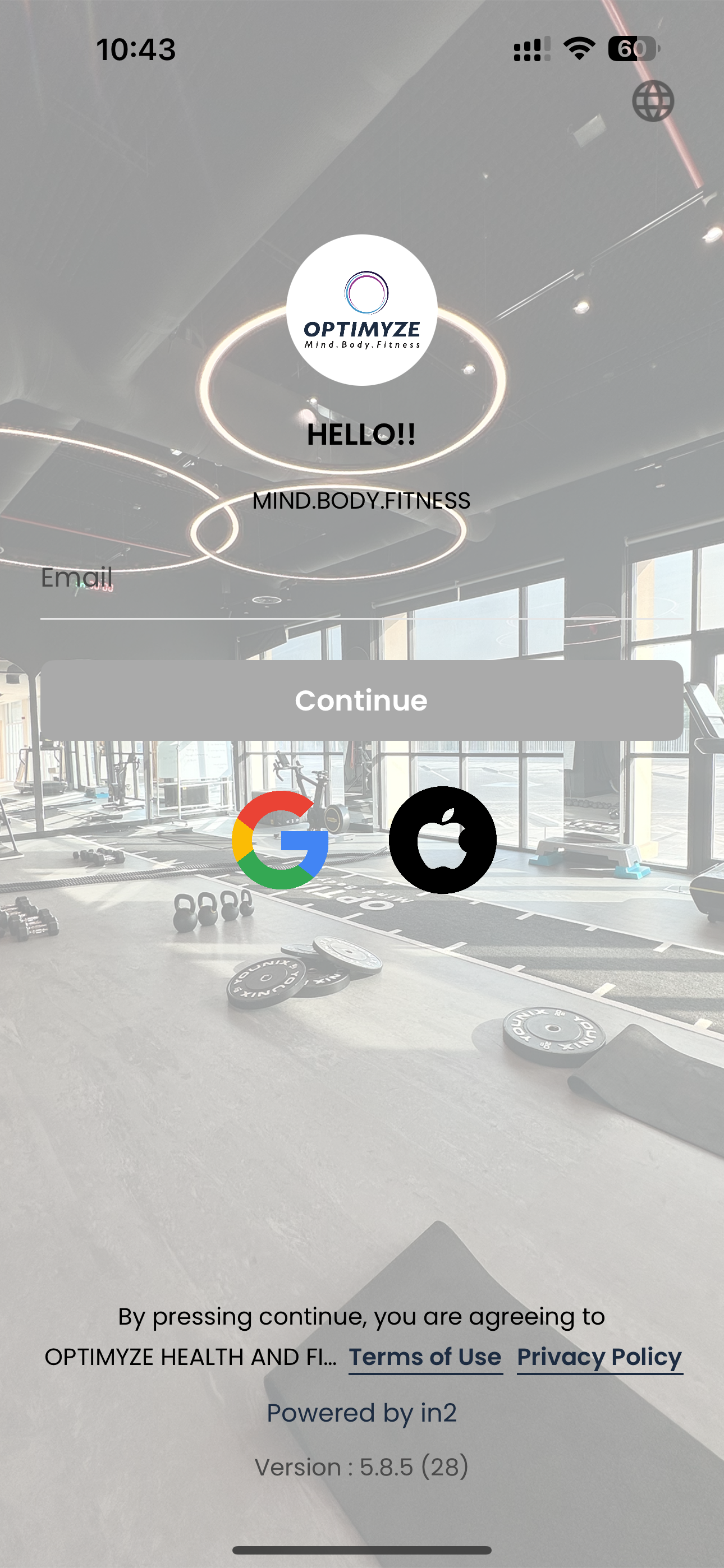OPTIMYZE HEALTH AND FITNESS screenshot 2