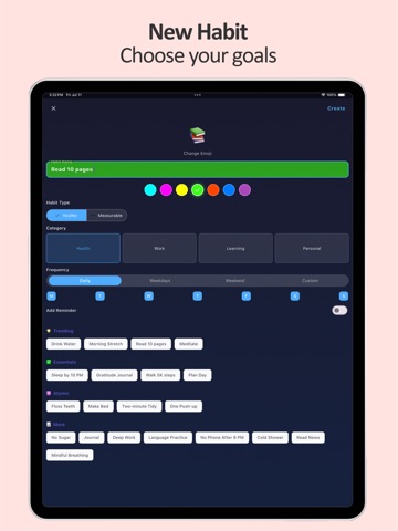 HabitLift - Habit Tracker iPad screenshot