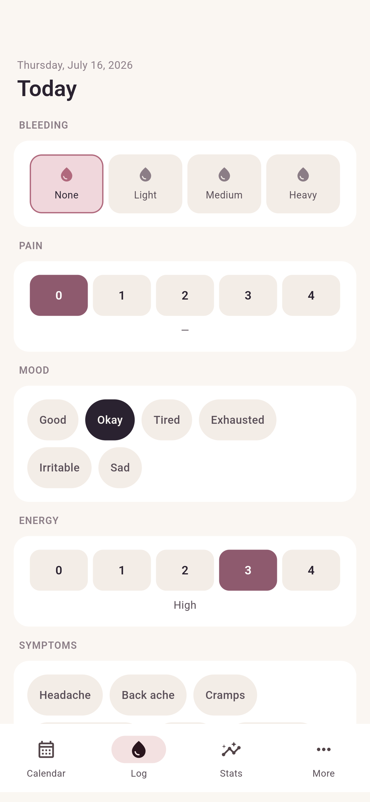 NolaCycle Period Tracker screenshot 4