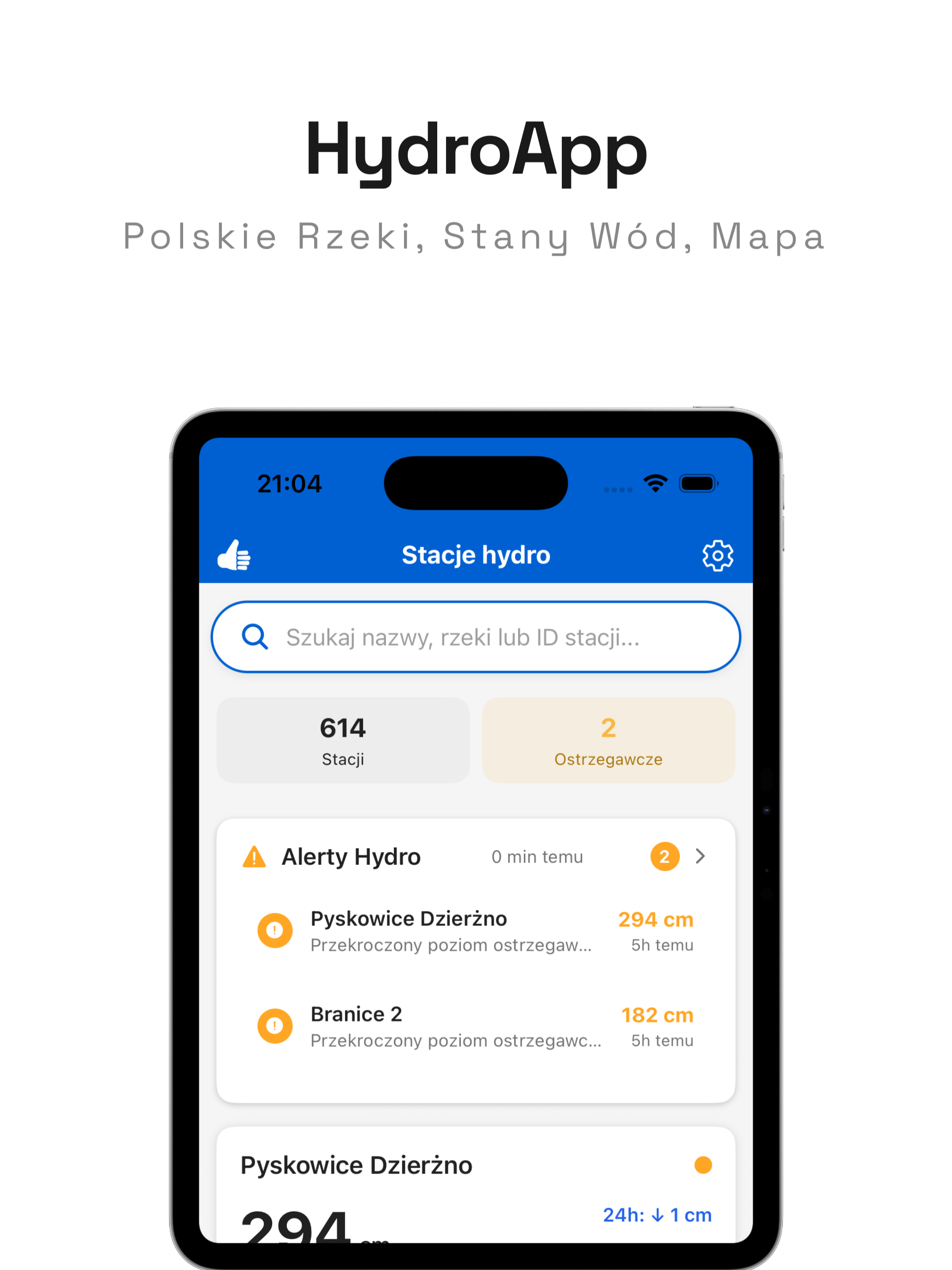 Polskie Rzeki, Stany Wód, Mapa screenshot 11