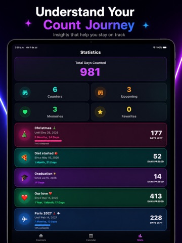 Day Counter: Since & Until iPad screenshot