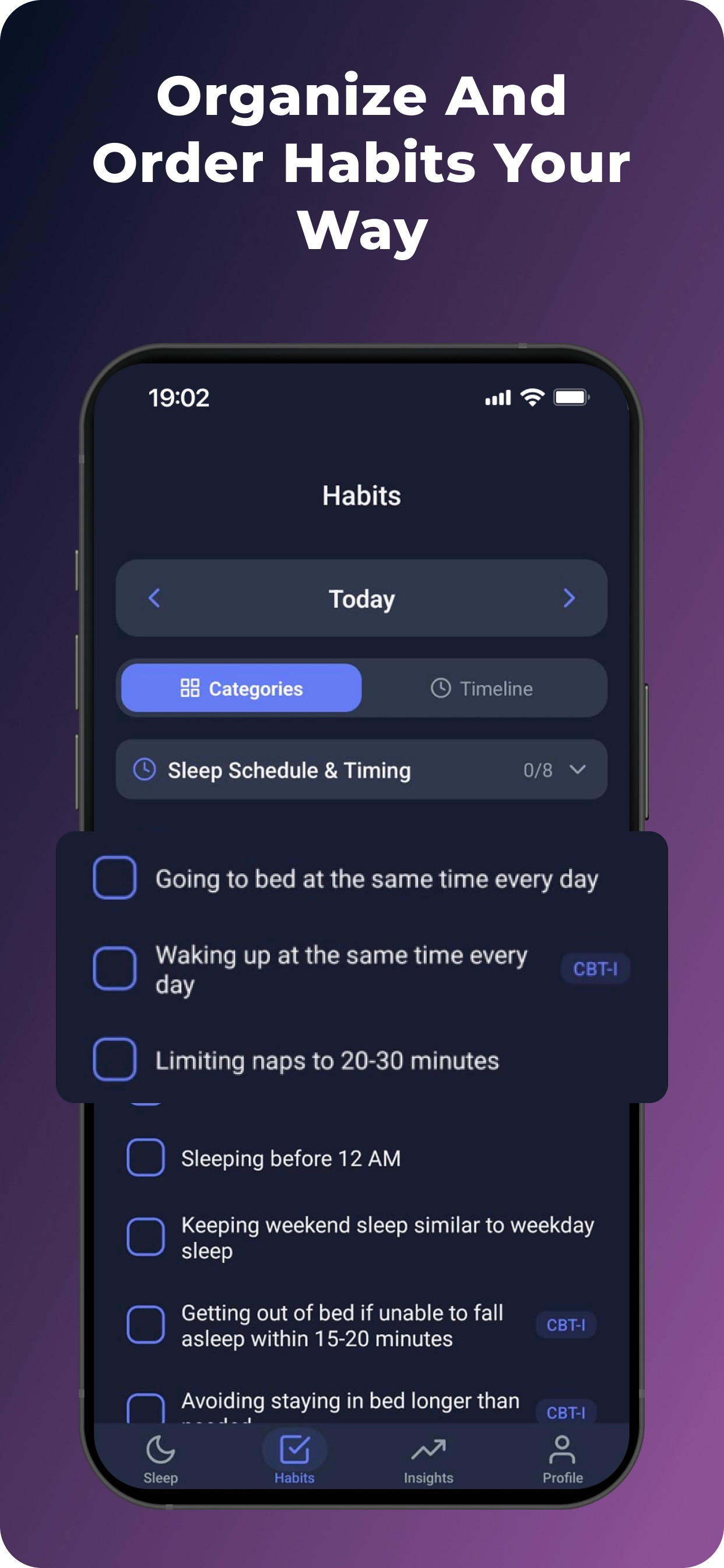 Sleep Habits Tracker & CBT-I