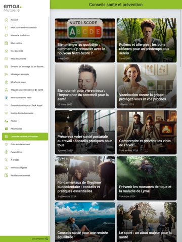 EMOA Mutuelle iPad screenshot
