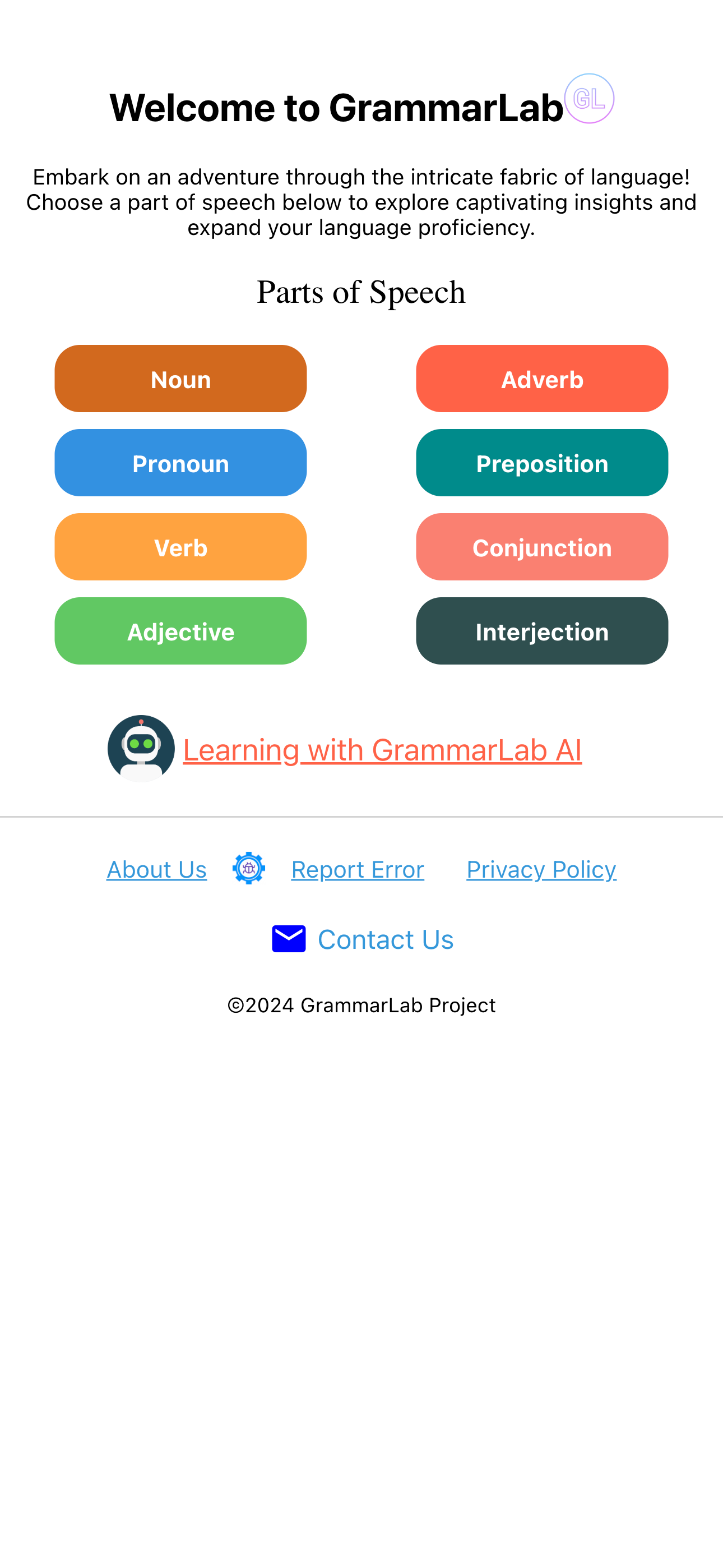 GrammarLab Parts of Speech screenshot 2