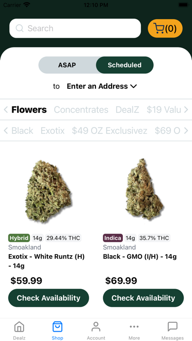 Smokeland Cannabis Delivery Screenshot