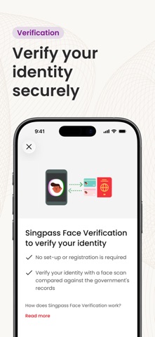 Singpass iPhone screenshot