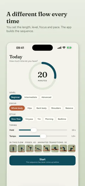 Yoga Poses: Flows & Stretching screenshot 1