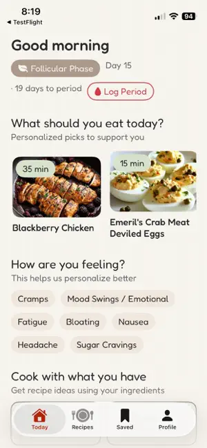 NourishUs – Cycle Nutrition screenshot 1