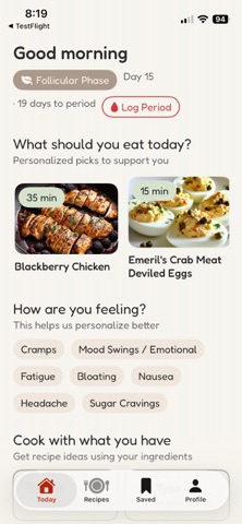 NourishUs – Cycle Nutrition Screenshot 1 of 7