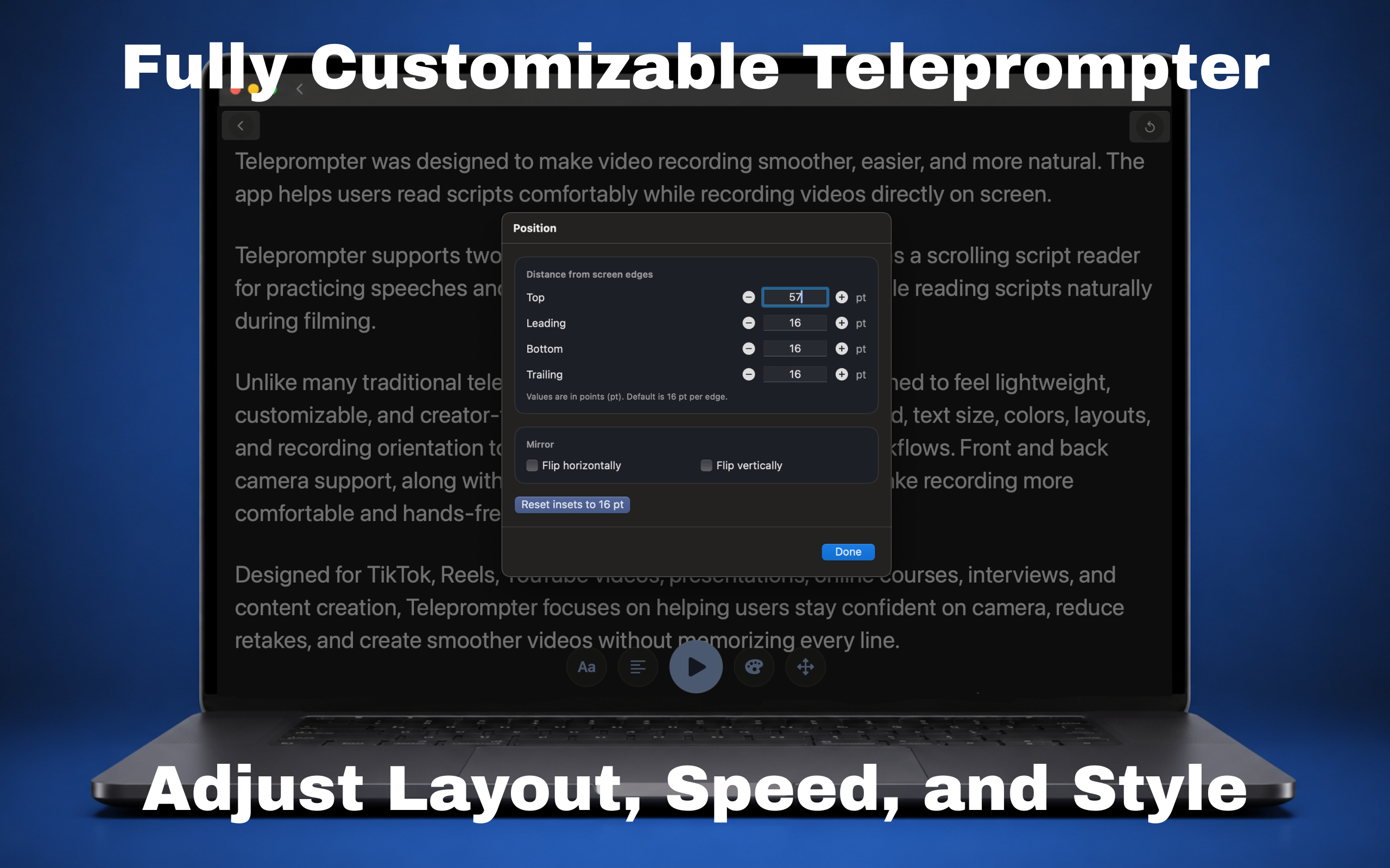 Teleprompter-Scrolling Scripts