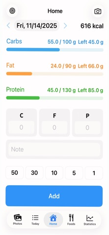 CFP Tracker - Calorie & Macro Screenshot 1 of 6