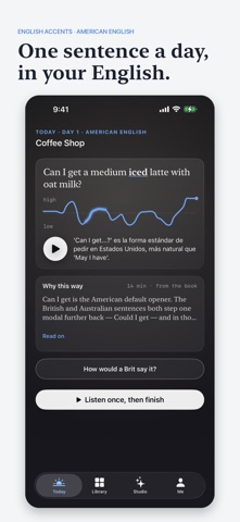 English Accents: Listening app screenshot 2