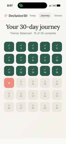 DeClutter30: Clean Up Phone iPhone screenshot