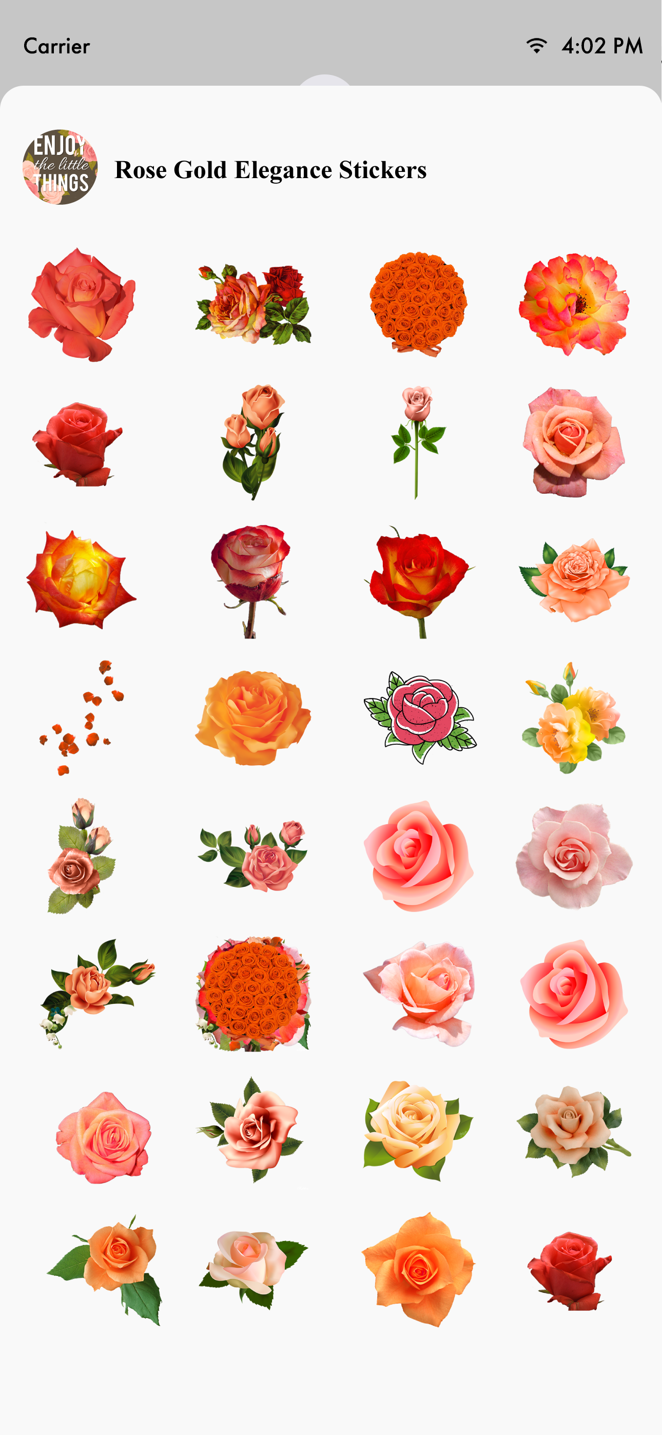 Rose Gold Elegant Stickers screenshot 3