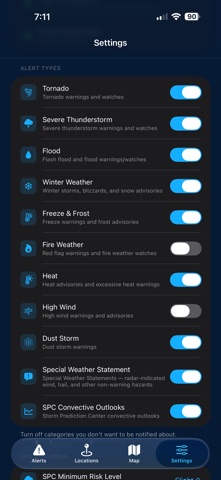 WeatherAlarmApp Screenshot 7 of 8