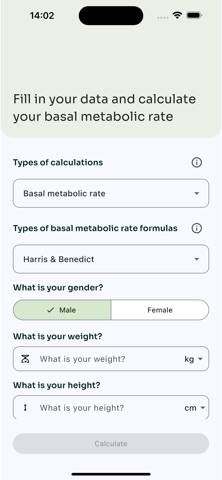 Easy BMR Calculator screenshot