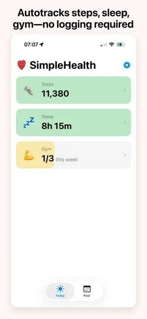 SimpleHealth—Steps, Sleep, Gym screenshot 1