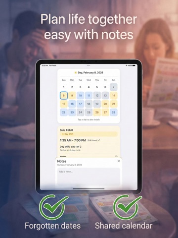 Shift Work Calendar iPad screenshot