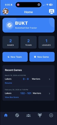 BUKT - Basketball Stat Tracker screenshot 1