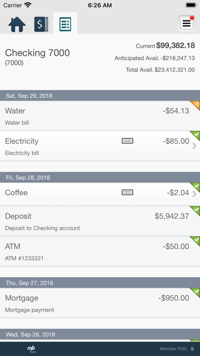 Middlefield Bank Business Screenshot