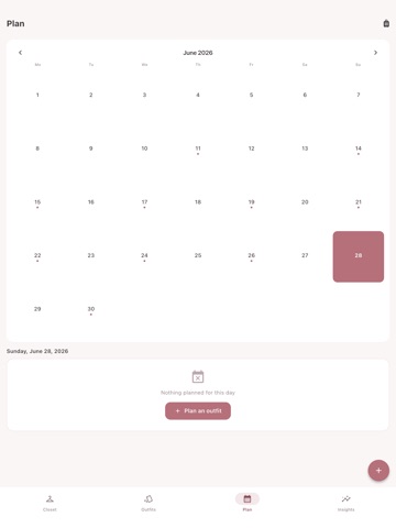 Dresskeep: Wardrobe Planner iPad screenshot