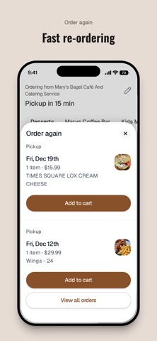 Mary’s Bagel Café And Catering iPhone screenshot