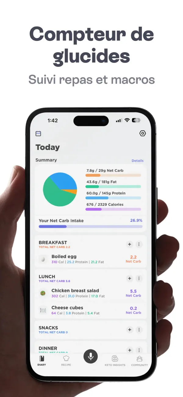 Screenshot #2 pour Keto Manager: Régime Cétogène