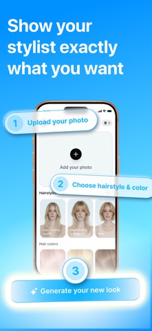 Hairstyle Try On: Hairoo iPhone screenshot