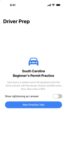 Driver Prep – SC Permit Test screenshot 1
